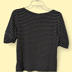 Lauren Ralph Lauren Navy Striped Top